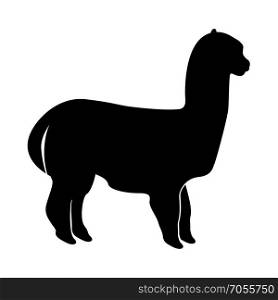 Alpaca black icon .