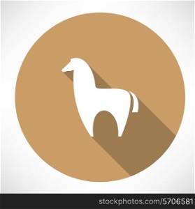 alpaca icon. Flat modern style vector illustration