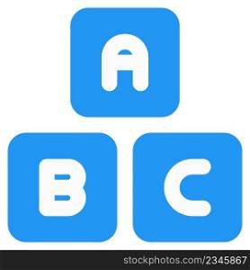Alphabet blocks use in preschool teaching method