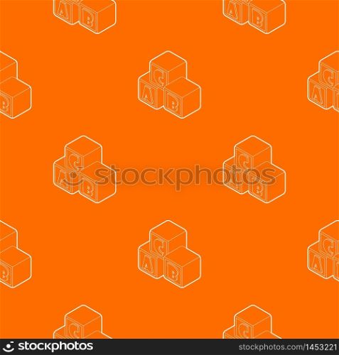 Alphabet cubes with letters A,B,C pattern vector orange for any web design best. Alphabet cubes with letters A,B,C pattern vector orange