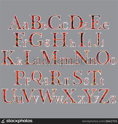 alphabet design. vector illustration