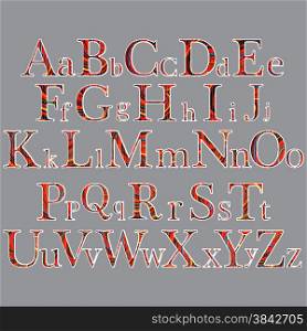 alphabet design. vector illustration