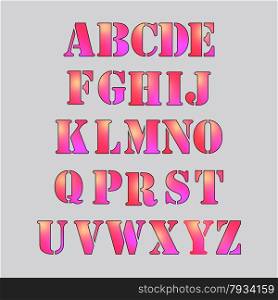 alphabet design. vector illustration. Alphabet letters