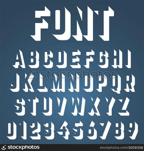 Alphabet font incomplete design. Alphabet font template. Set of letters and numbers incomplete design. Vector illustration.