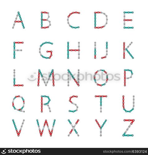 Alphabet from the New popular anti-stress toy Spinner. All letters from A to Z. Vector Illustration. EPS10. Alphabet from the New popular anti-stress toy Spinner. All letters from A to Z. Vector Illustration.