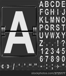 Alphabet in airport arrival and departure display style template. Easy to put together any words and numbers.