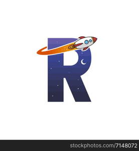 alphabet initial logo sign logotype space rocket vector art. alphabet initial logo sign logotype space rocket vector