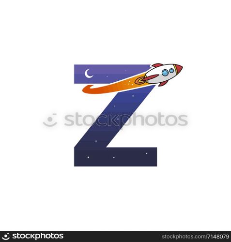 alphabet initial logo sign logotype space rocket vector art. alphabet initial logo sign logotype space rocket vector