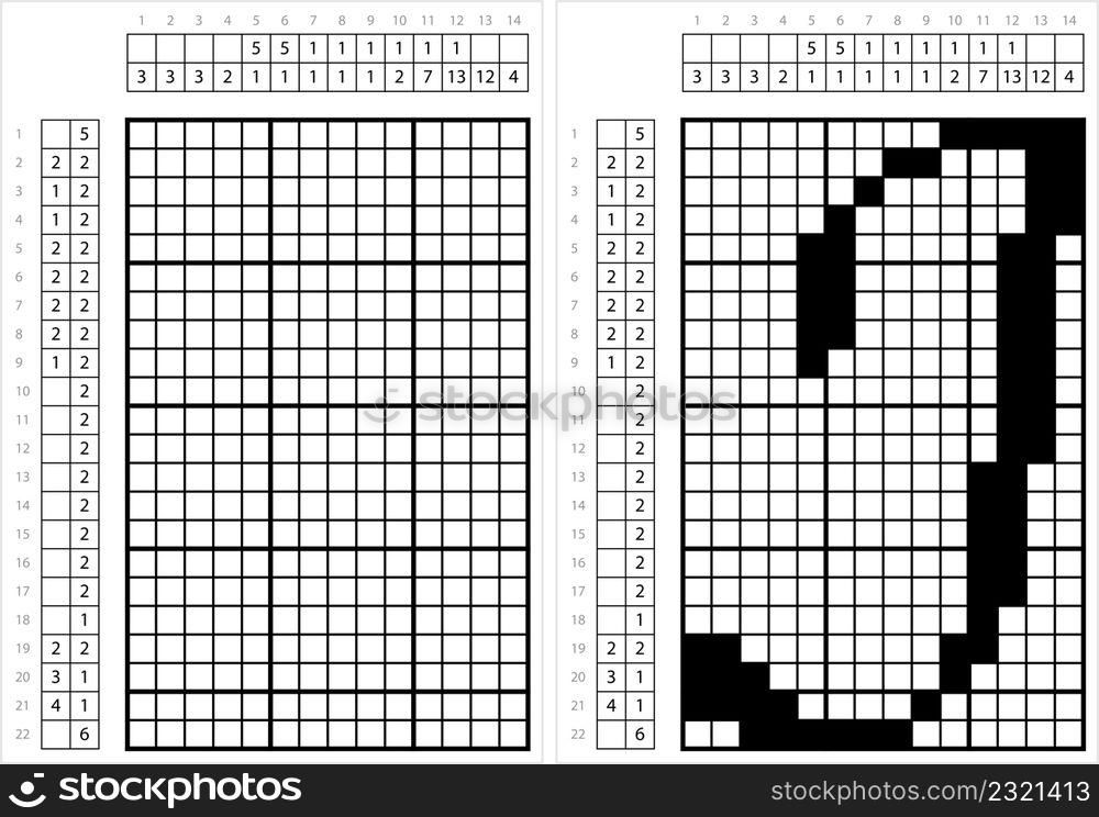 Ampersand Icon Nonogram Pixel Art, &, Alphabet Ampersand Symbol, And ...