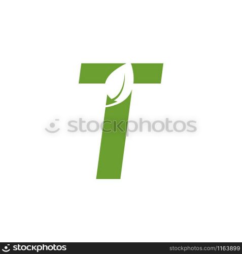 Alphabet leaf graphic design template vector isolated illustration
