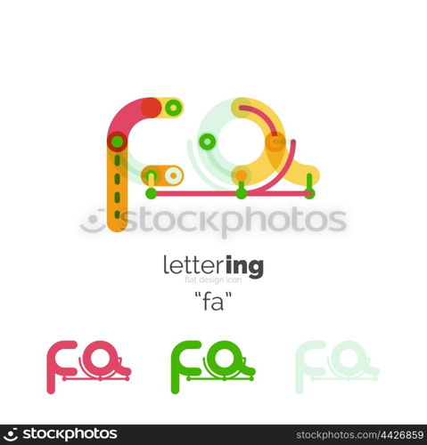 Alphabet letter font logo business icon. Alphabet letter font logo business icon. Company name concept. Flat thin line segments connected to each other.