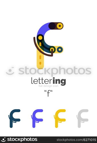 Alphabet letter font logo business icon. Alphabet letter font logo business icon. Company name concept. Flat thin line segments connected to each other.