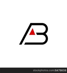 alphabet letters icon logo AB vektor template