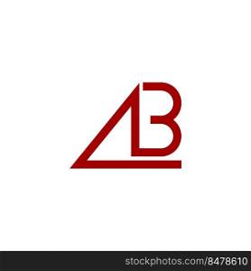 alphabet letters icon logo AB vektor template