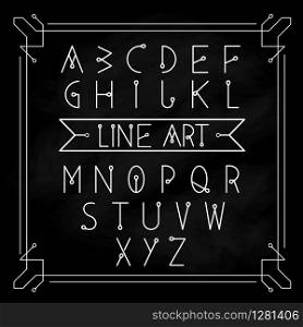 Alphabet letters vector set modern vintage geometric shapes