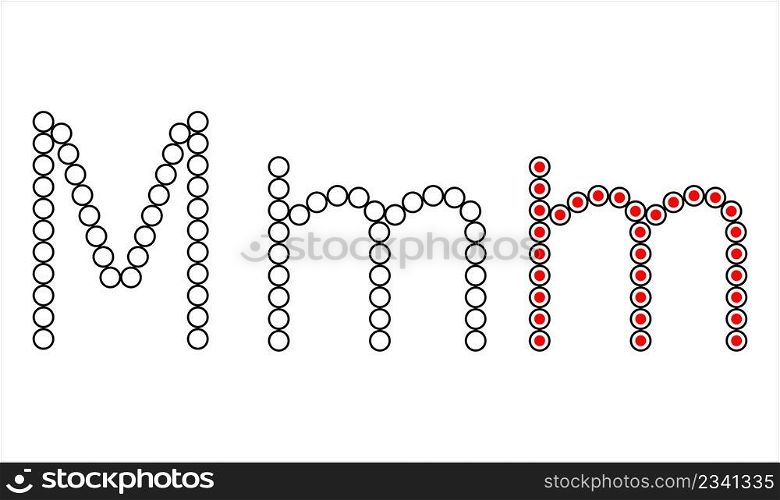 Alphabet M Dab Worksheet, Character M, Langua≥Letter Graphemes Symbol Vector Art Illustration, Dab The Dot Activity Pr∫ab≤Worksheet