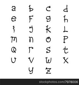 alphabet set. alphabet letter set theme vector art illustration