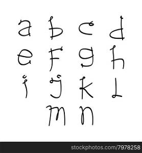 alphabet set. alphabet letter set theme vector art illustration