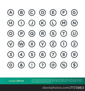 Alphabet Set Icon Vector Logo Template Illustration Design EPS 10.