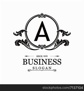 Alphabetical logo design and typography vector