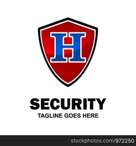 Alphabetical logo of security compnay and typography vector