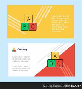 Alphabets blocks abstract corporate business banner template, horizontal advertising business banner.