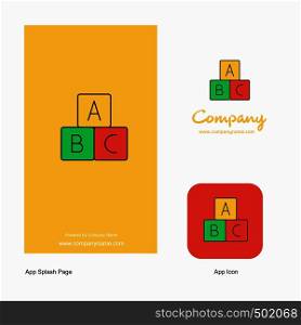 Alphabets blocks Company Logo App Icon and Splash Page Design. Creative Business App Design Elements