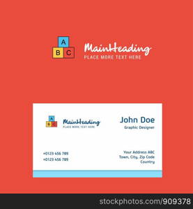 Alphabets blocks logo Design with business card template. Elegant corporate identity. - Vector