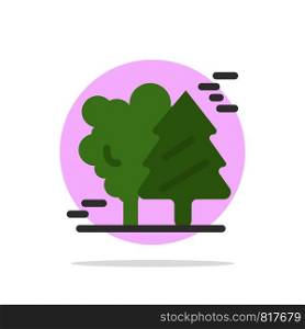 Alpine, Arctic, Canada, Pine Trees, Scandinavia Abstract Circle Background Flat color Icon