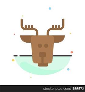 Alpine, Arctic, Canada, Reindeer Abstract Flat Color Icon Template