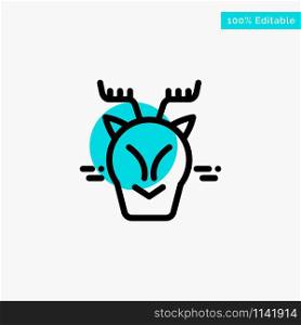Alpine, Arctic, Canada, Reindeer turquoise highlight circle point Vector icon