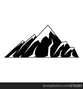 Alpine mountain icon. Simple illustration of alpine mountain vector icon for web. Alpine mountain icon, simple style.