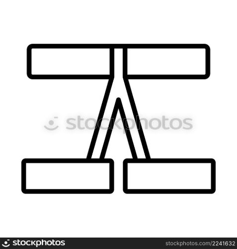 Alpinist Belay Belt Icon. Bold outline design with editable stroke width. Vector Illustration.
