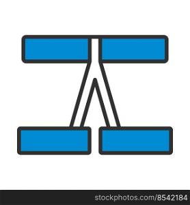 Alpinist Belay Belt Icon. Editable Bold Outline With Color Fill Design. Vector Illustration.