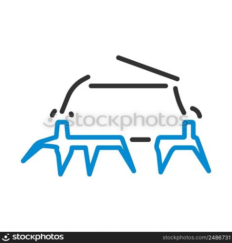 Alpinist Crampon Icon. Editable Bold Outline With Color Fill Design. Vector Illustration.
