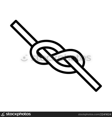 Alpinist Rope Knot Icon. Bold outline design with editable stroke width. Vector Illustration.