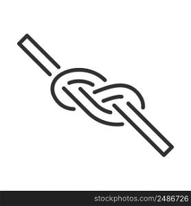 Alpinist Rope Knot Icon. Editable Bold Outline With Color Fill Design. Vector Illustration.