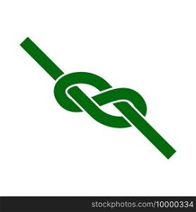 Alpinist Rope Knot Icon. Flat Color Design. Vector Illustration.