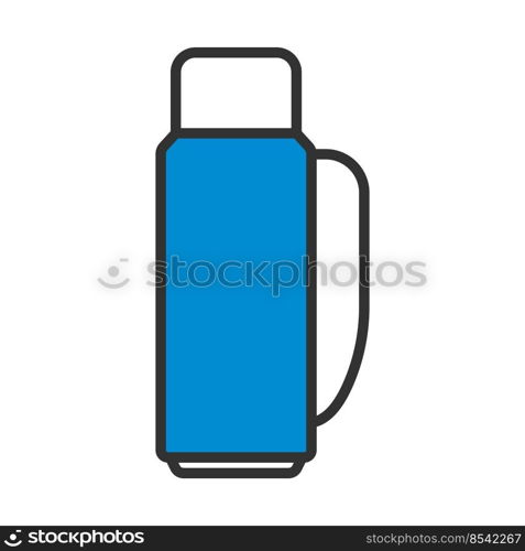 Alpinist Vacuum Flask Icon. Editable Bold Outline With Color Fill Design. Vector Illustration.