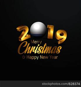 Altai Republic Flag 2019 Merry Christmas Typography. New Year Abstract Celebration background