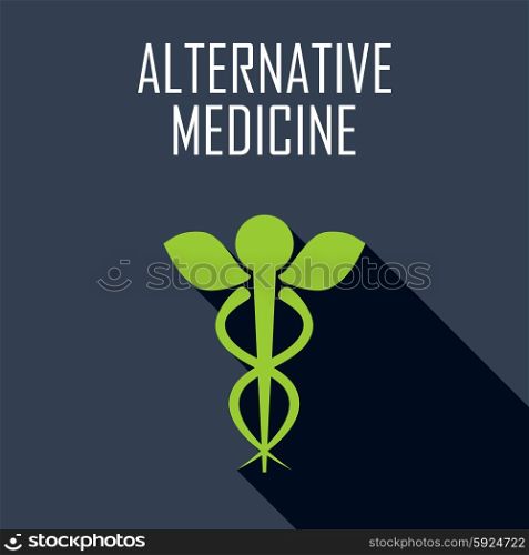Alternative medicine. Flat icon. Vector illustration
