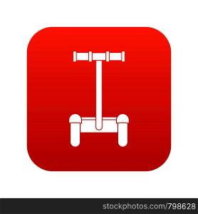 Alternative transport vehicle icon digital red for any design isolated on white vector illustration. Alternative transport vehicle icon digital red