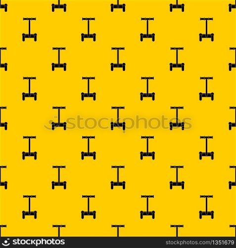 Alternative transport vehicle pattern seamless vector repeat geometric yellow for any design. Alternative transport vehicle pattern vector