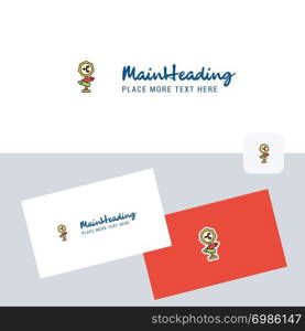 Alternative way road sign vector logotype with business card template. Elegant corporate identity. - Vector