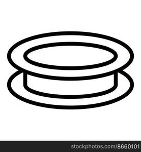 Aluminium circle icon outline vector. Car wheel. Alloy chrome. Aluminium circle icon outline vector. Car wheel