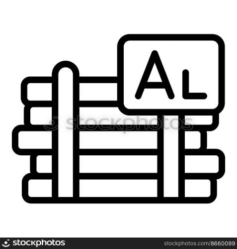 Aluminium stack icon outline vector. Car wheel. Alloy bike. Aluminium stack icon outline vector. Car wheel