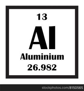 Aluminum chemical element icon vector illustration design