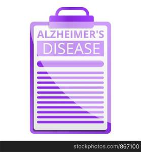 Alzheimer disease checkboard icon. Cartoon of alzheimer disease checkboard vector icon for web design isolated on white background. Alzheimer disease checkboard icon, cartoon style