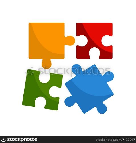Alzheimer puzzle test icon. Flat illustration of alzheimer puzzle test vector icon for web design. Alzheimer puzzle test icon, flat style