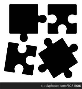 Alzheimer puzzle test icon. Simple illustration of alzheimer puzzle test vector icon for web design isolated on white background. Alzheimer puzzle test icon, simple style